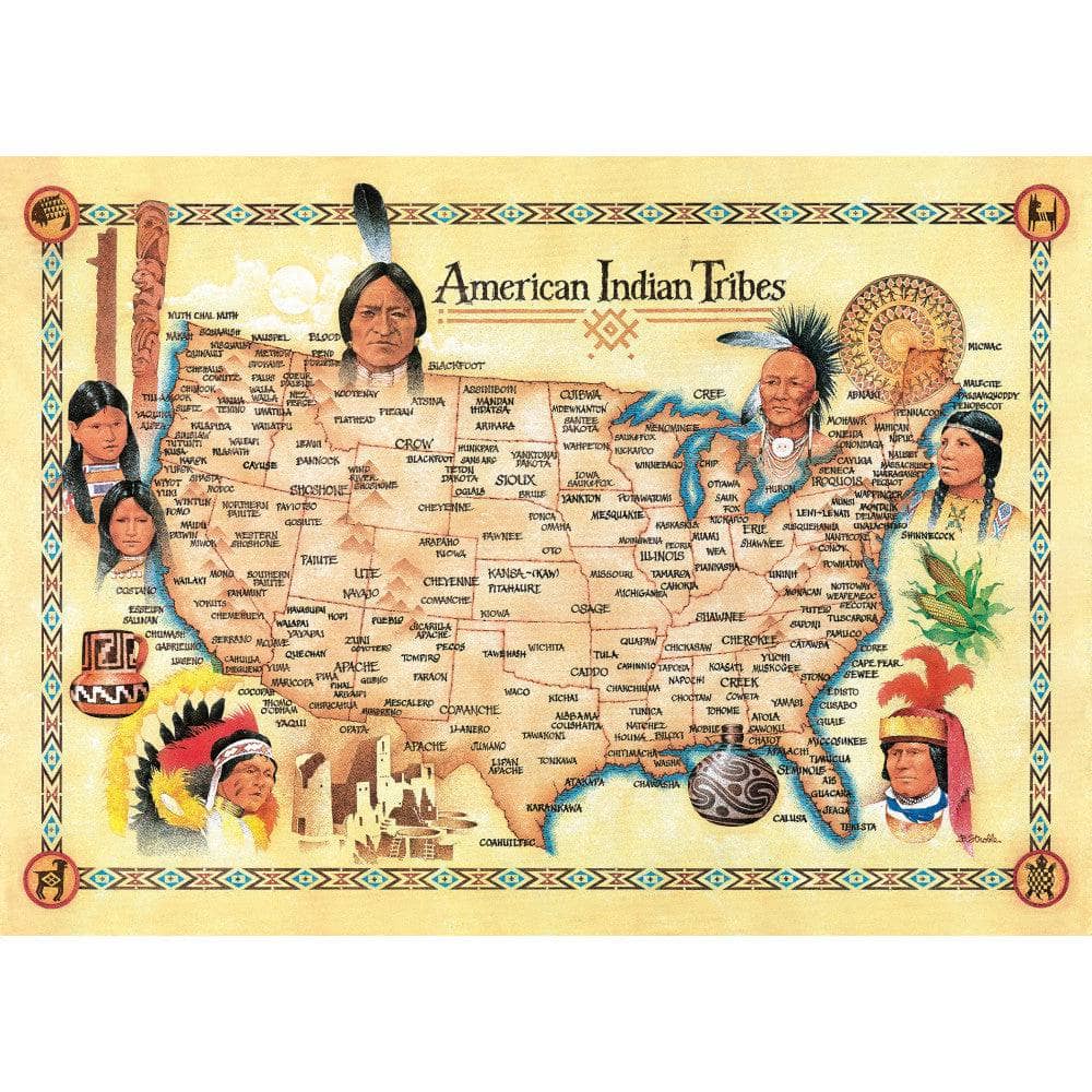 American Indian Tribes 500 Piece Jigsaw Puzzle (ONLINE ORDER ONLY)