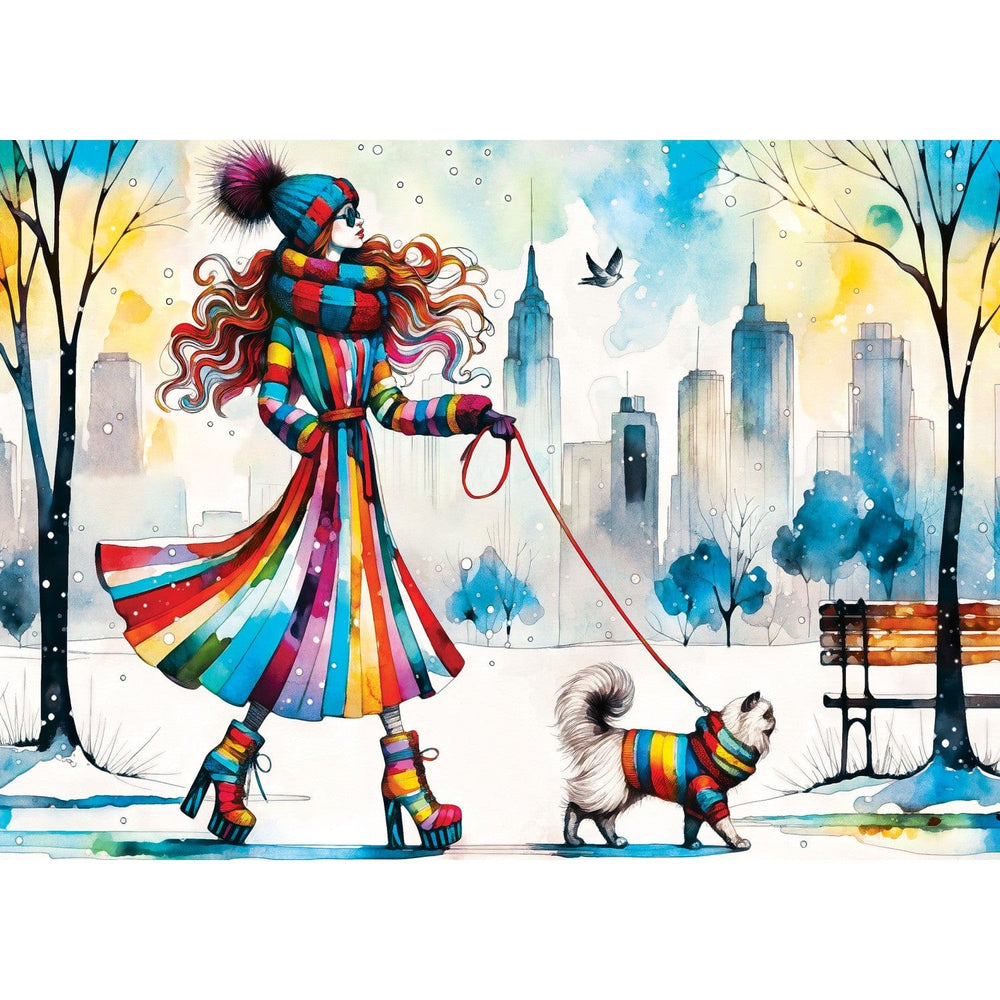 Catwalk Couture - Fashionista and Feline 1000 Piece Jigsaw Puzzle (ONLINE ORDER ONLY)