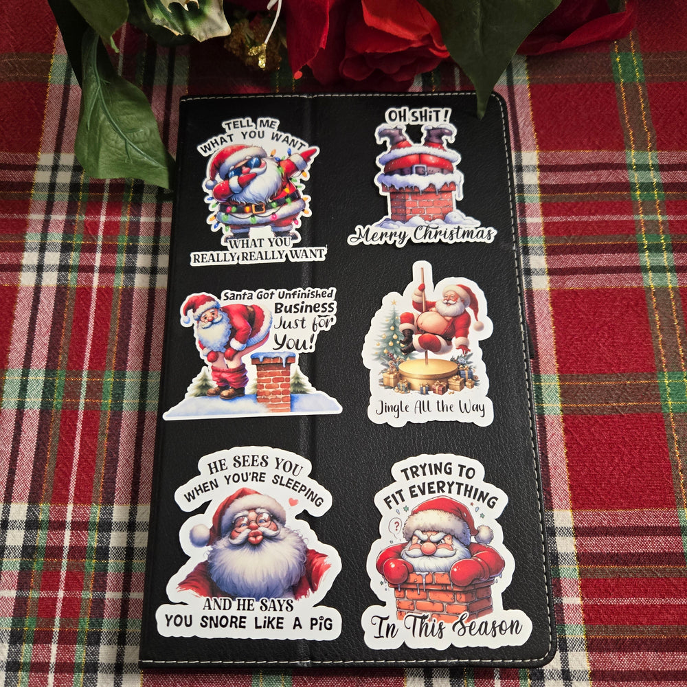 Hilarious Adult Humor Santa Christmas Stickers (ONLINE ORDER ONLY)