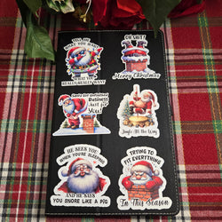 Hilarious Adult Humor Santa Christmas Stickers (ONLINE ORDER ONLY)