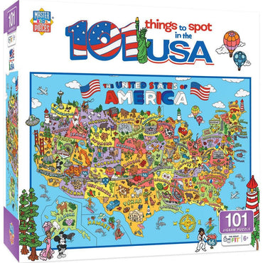 101 Things to Spot in the USA 100 Piece Kids Jigsaw Puzzle (ONLINE ORDER ONLY)