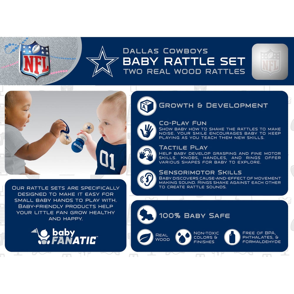 Dallas Cowboys - Baby Rattles 2-Pack (ONLINE ORDER ONLY)