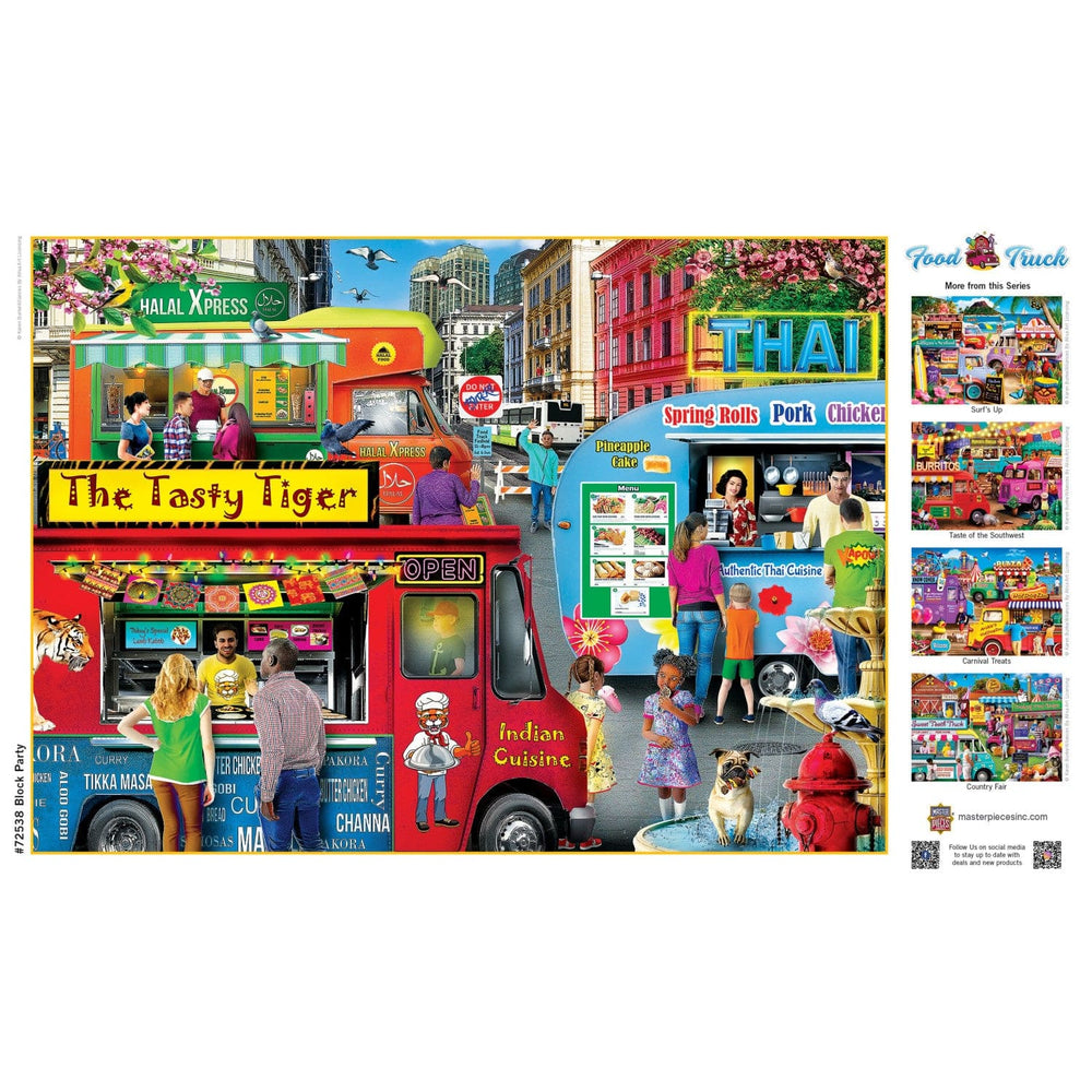 Food Truck Roundup - Block Party 1000 Piece Jigsaw Puzzle (ONLINE ORDER ONLY)