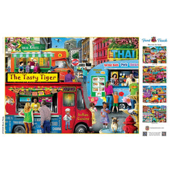 Food Truck Roundup - Block Party 1000 Piece Jigsaw Puzzle (ONLINE ORDER ONLY)