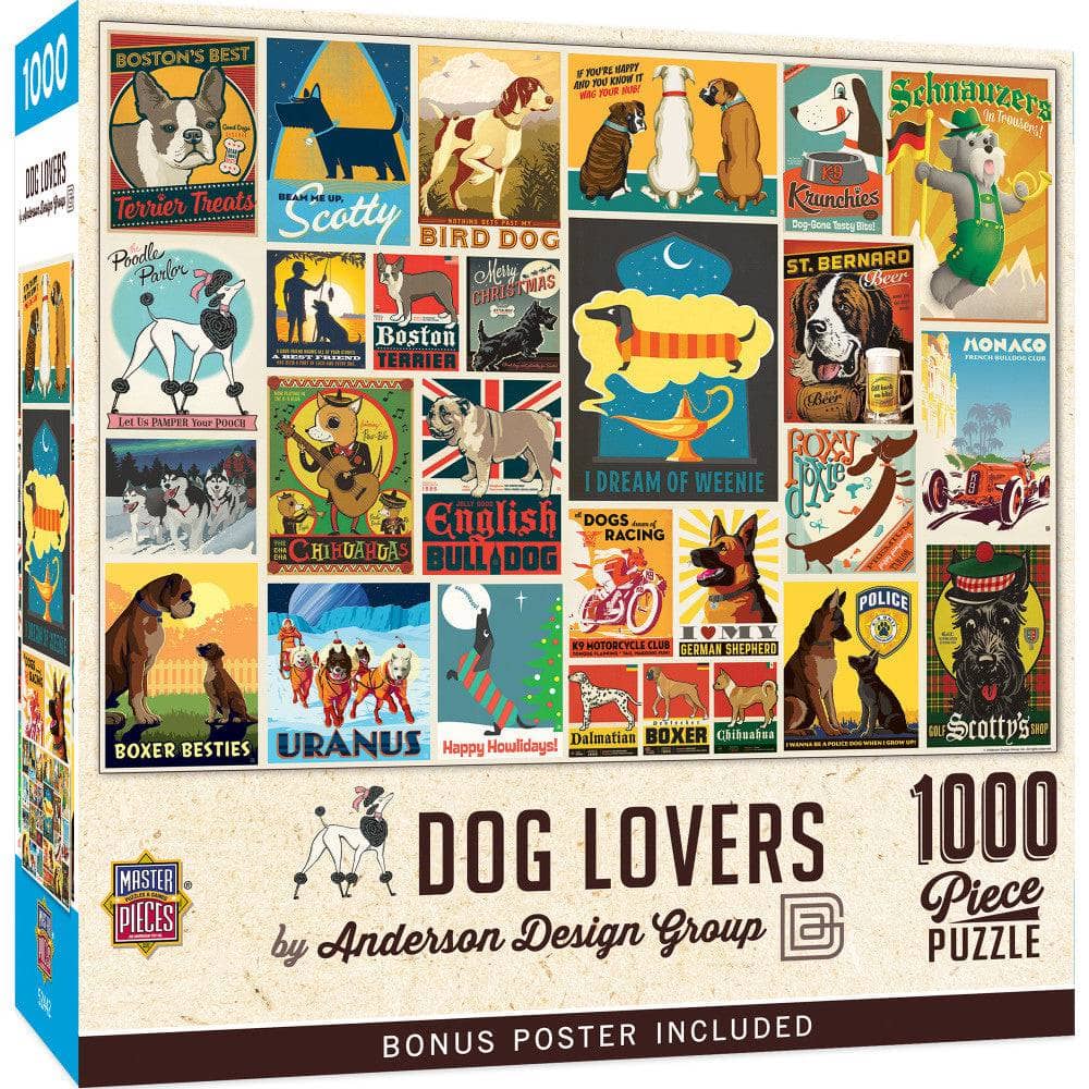 Vintage Posters - Dog Lovers 1000 Piece Jigsaw Puzzle (ONLINE ORDER ONLY)