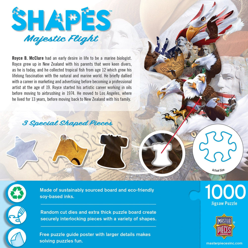 Shapes - Majestic Flight 1000 Piece Shaped Jigsaw Puzzle (ONLINE ORDER ONLY)
