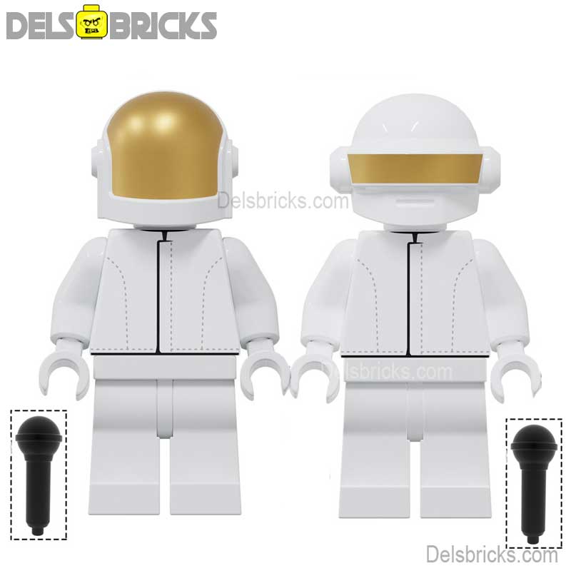 Daft Punk Lego Minifigures Custom Toys (rare set) White (ONLINE ORDER ONLY)