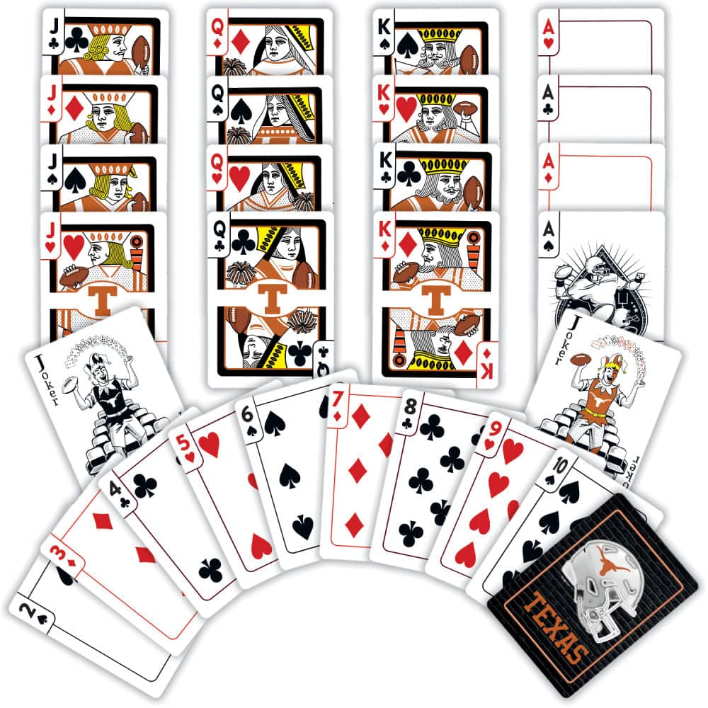 Texas Longhorns Neon-Styled Playing Cards - 54 Card Deck (ONLINE ORDER ONLY)