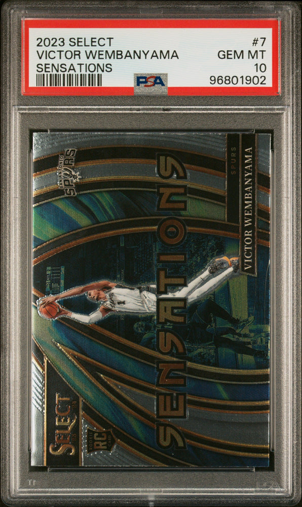 Graded 2023 Panini Select Victor Wembanyama #7 Sensations Rookie RC Basketball Card PSA 10 Gem Mint (ONLINE ORDER ONLY)