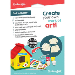 Birdhouse Wood Craft & Paint Kit