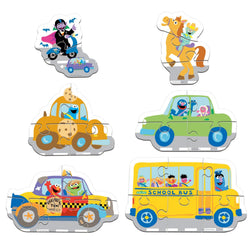 Sesame Street - Vehicles Mini Shaped Puzzles 6-Pack