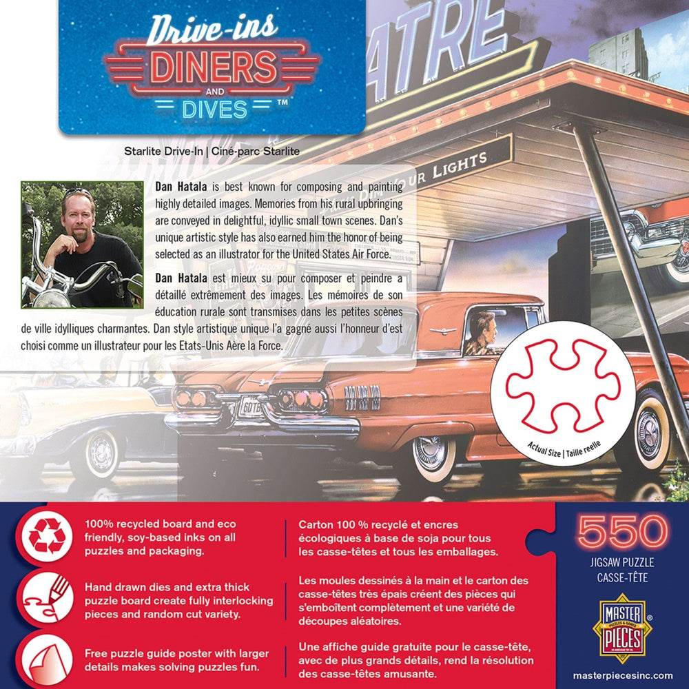 Drive-Ins, Diners & Dives - Starlite Drive-In 550 Piece Jigsaw Puzzle (ONLINE ORDER ONLY)