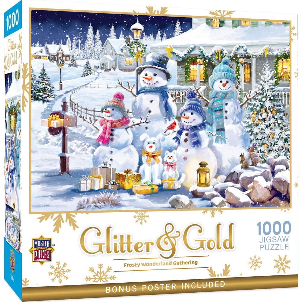 Glitter & Gold - Frosty Wonderland Gathering 1000 Piece Jigsaw Puzzle