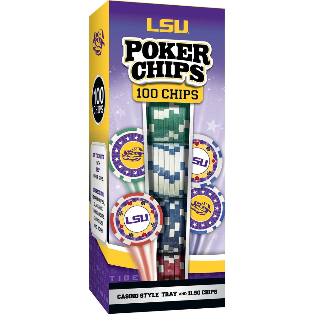 LSU Tigers 100 Piece Poker Chips (ONLINE ORDER ONLY)