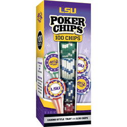 LSU Tigers 100 Piece Poker Chips (ONLINE ORDER ONLY)