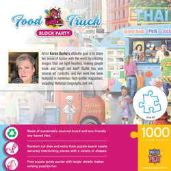 Food Truck Roundup - Block Party 1000 Piece Jigsaw Puzzle