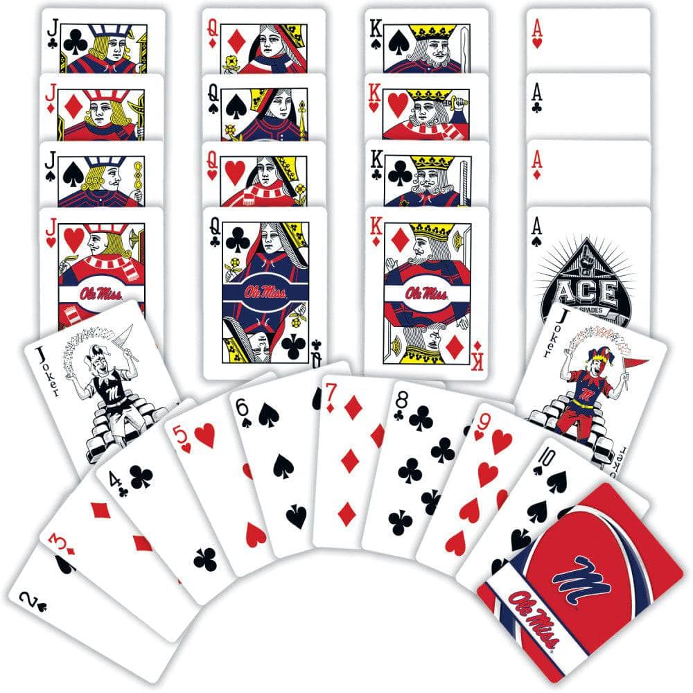 Ole Miss Rebels Playing Cards - 54 Card Deck (ONLINE ORDER ONLY)