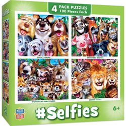 Selfies 100 Piece Jigsaw Puzzles 4-Pack (ONLINE ORDER ONLY)