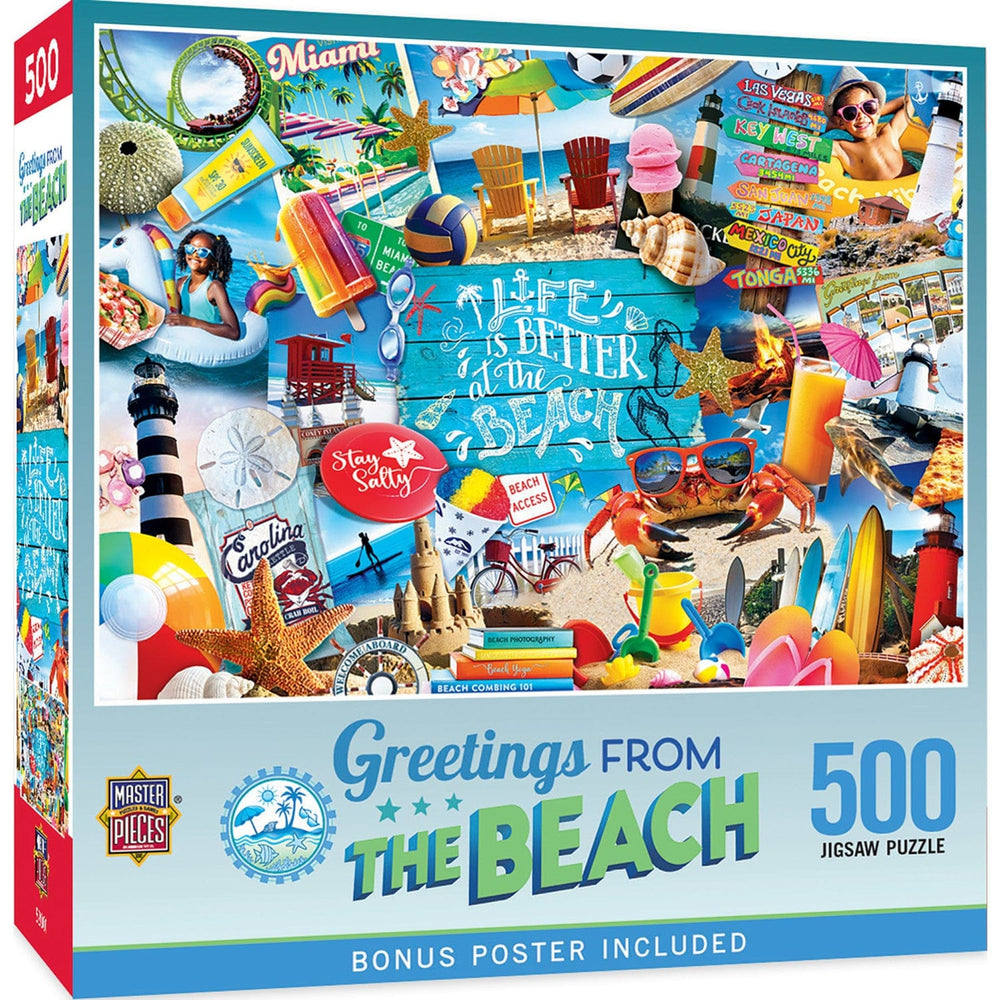 Greetings From the Beach - 500 Piece Jigsaw Puzzle (ONLINE ORDER ONLY)
