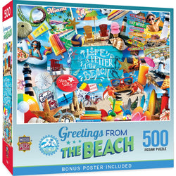 Greetings From the Beach - 500 Piece Jigsaw Puzzle (ONLINE ORDER ONLY)