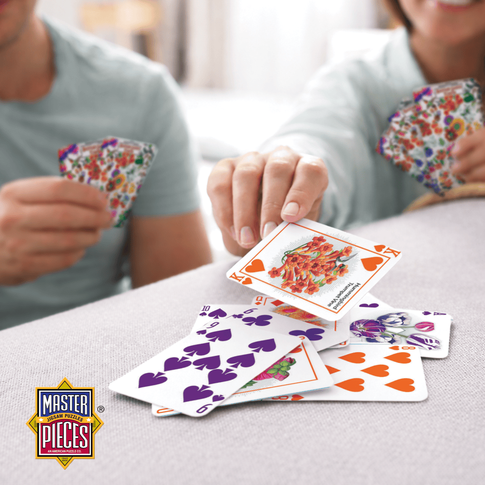 Farmer's Almanac - Backyard Garden Flowers Playing Cards - 54 Card Deck