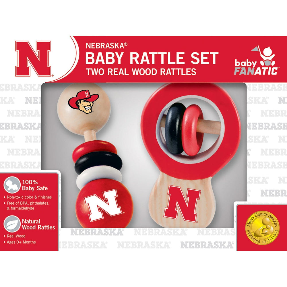Nebraska Cornhuskers - Baby Rattles 2-Pack (ONLINE ORDER ONLY)