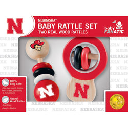 Nebraska Cornhuskers - Baby Rattles 2-Pack (ONLINE ORDER ONLY)