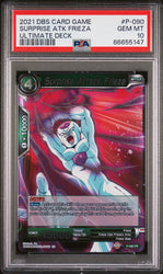 2021 DRAGON BALL SUPER ULTIMATE DECK SURPRISE ATK FRIEZA #P-090 - PSA 10 (Online Order Only)