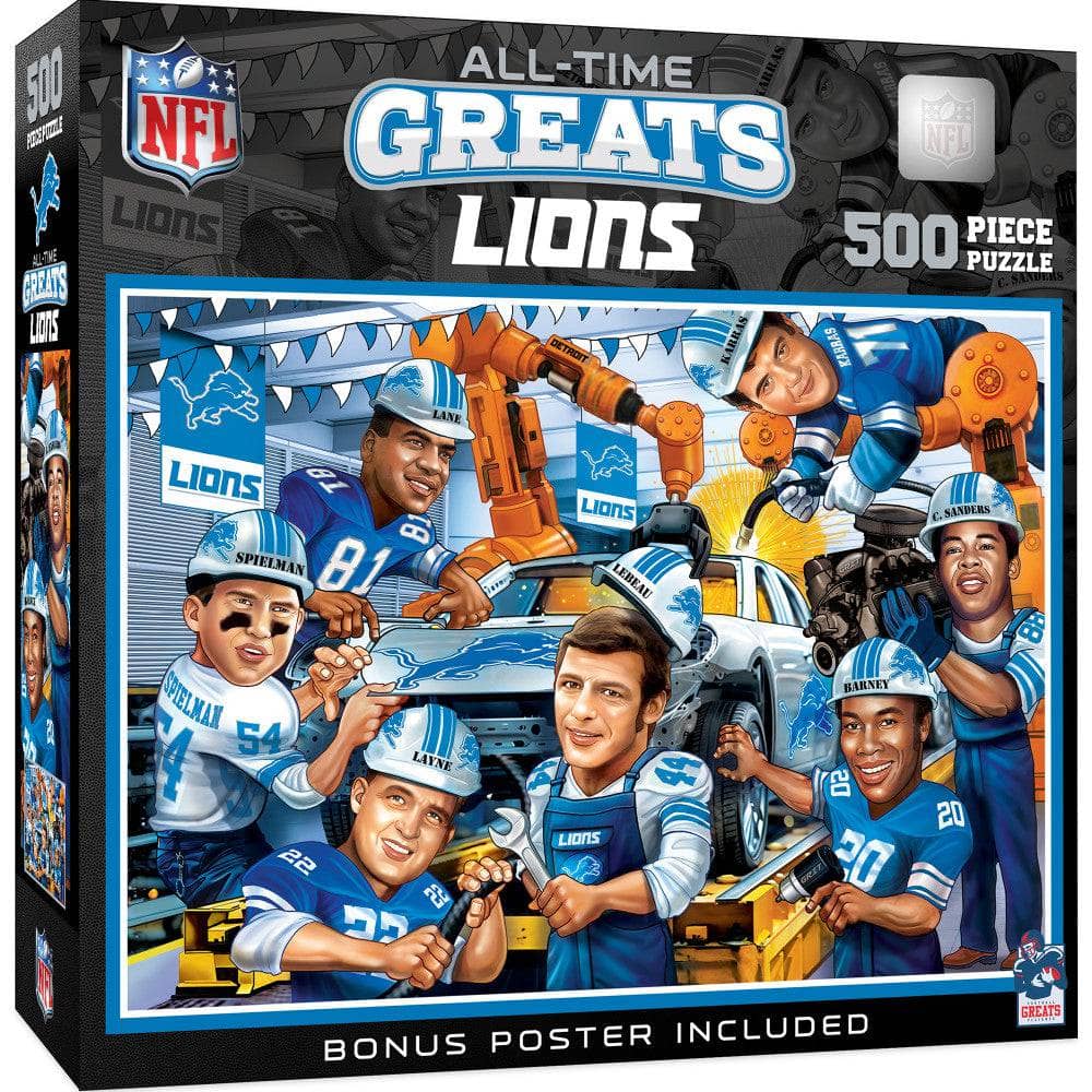 Detroit Lions - All Time Greats 500 Piece Jigsaw Puzzle (ONLINE ORDER ONLY)