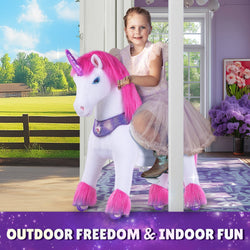 Model Y Pink/Purple Unicorn Rideable Toy for Age 3-4 (ONLINE ORDER ONLY)