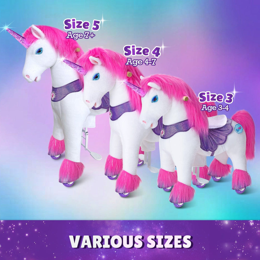 Model Y Pink/Purple Unicorn Rideable Toy for Age 3-4 (ONLINE ORDER ONLY)