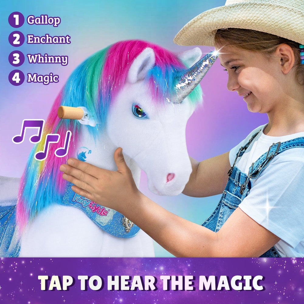 Model Y Rainbow Unicorn Rideable Toy for Age 4-7 (ONLINE ORDER ONLY)