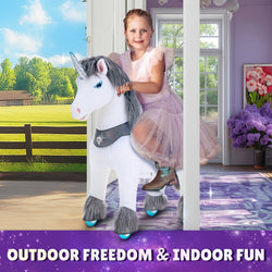 Model Y Grey Unicorn Rideable Toy for Age 3-4 (ONLINE ORDER ONLY)