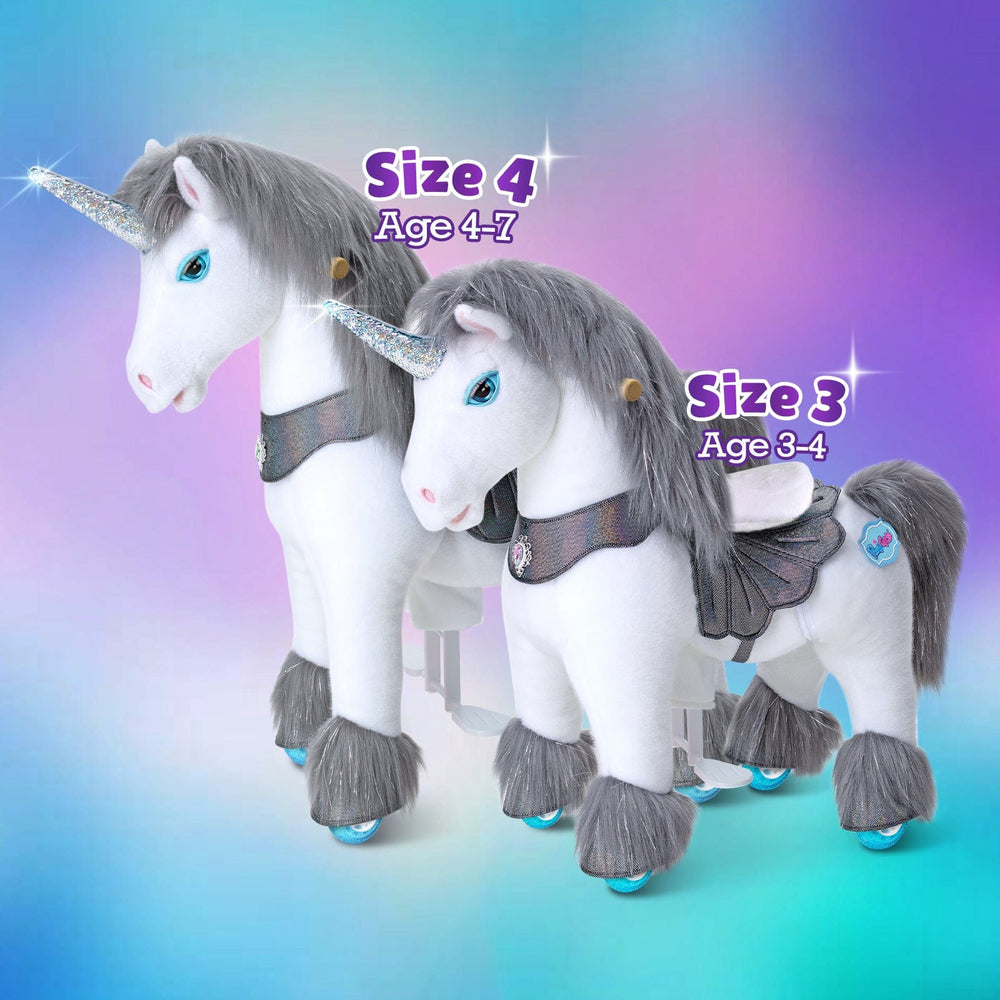Model Y Grey Unicorn Rideable Toy for Age 3-4 (ONLINE ORDER ONLY)