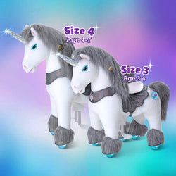 Model Y Grey Unicorn Rideable Toy for Age 3-4 (ONLINE ORDER ONLY)