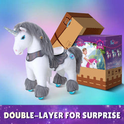 Model Y Grey Unicorn Rideable Toy for Age 3-4 (ONLINE ORDER ONLY)