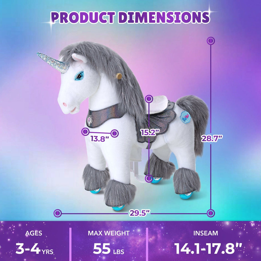 Model Y Grey Unicorn Rideable Toy for Age 3-4 (ONLINE ORDER ONLY)