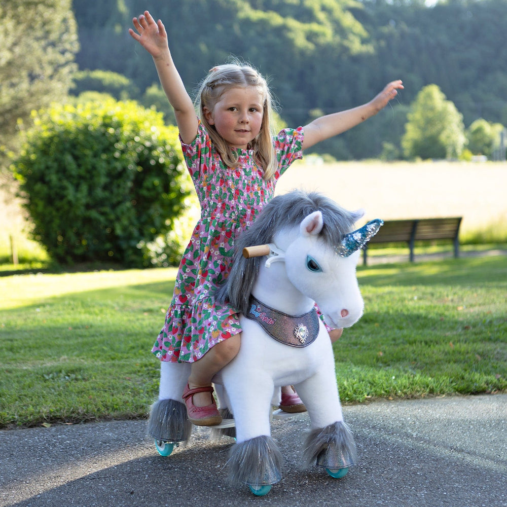 Model Y Grey Unicorn Rideable Toy for Age 3-4 (ONLINE ORDER ONLY)