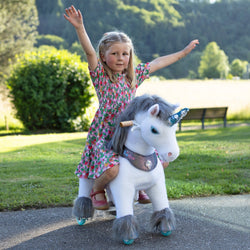 Model Y Grey Unicorn Rideable Toy for Age 3-4 (ONLINE ORDER ONLY)