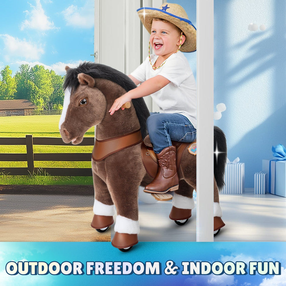 Model Y Chocolate Brown Horse Rideable Toy for Age 4-7 (ONLINE ORDER ONLY)