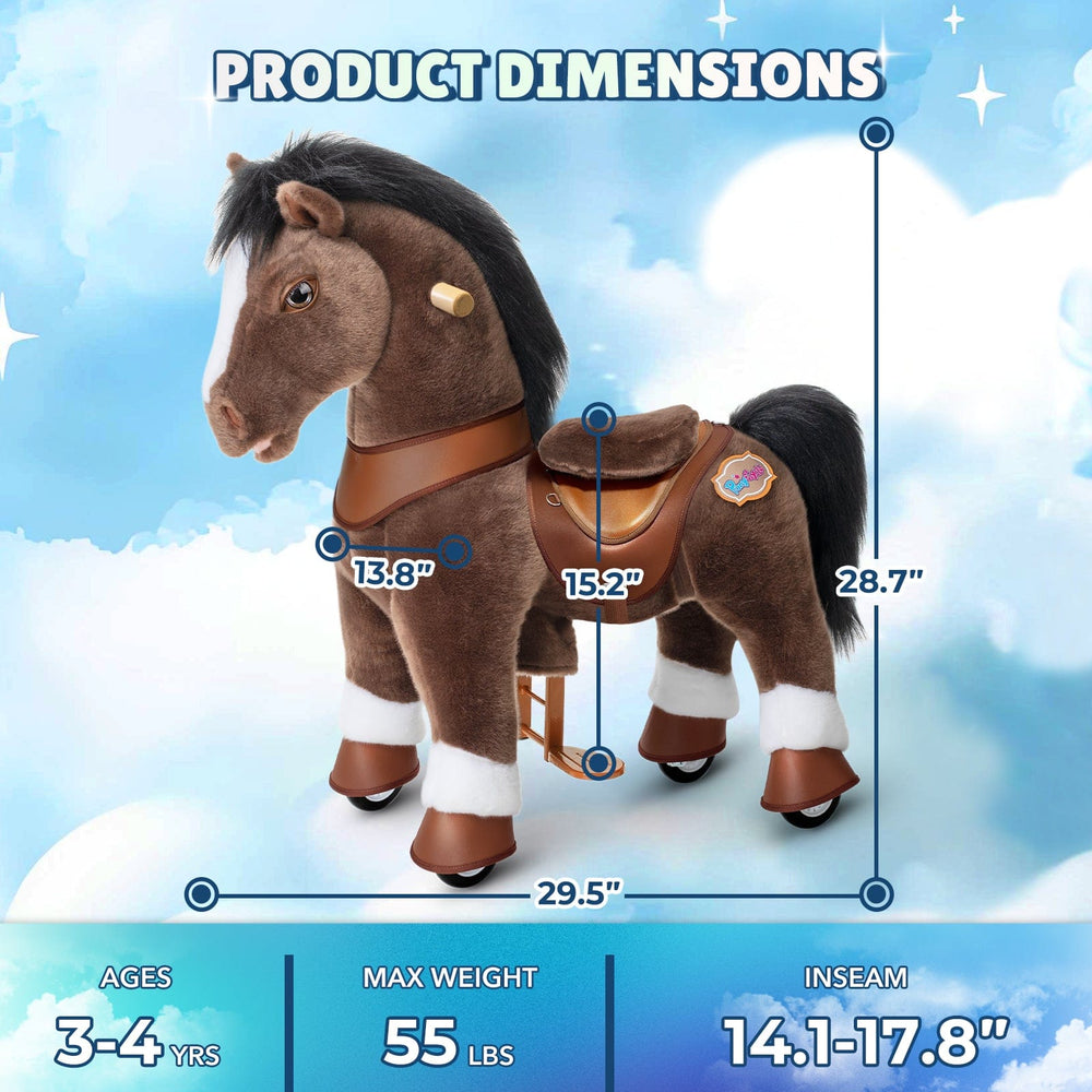 Model Y Chocolate Brown Horse Rideable Toy for Age 3-4 (ONLINE ORDER ONLY)