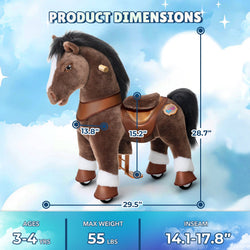 Model Y Chocolate Brown Horse Rideable Toy for Age 3-4 (ONLINE ORDER ONLY)