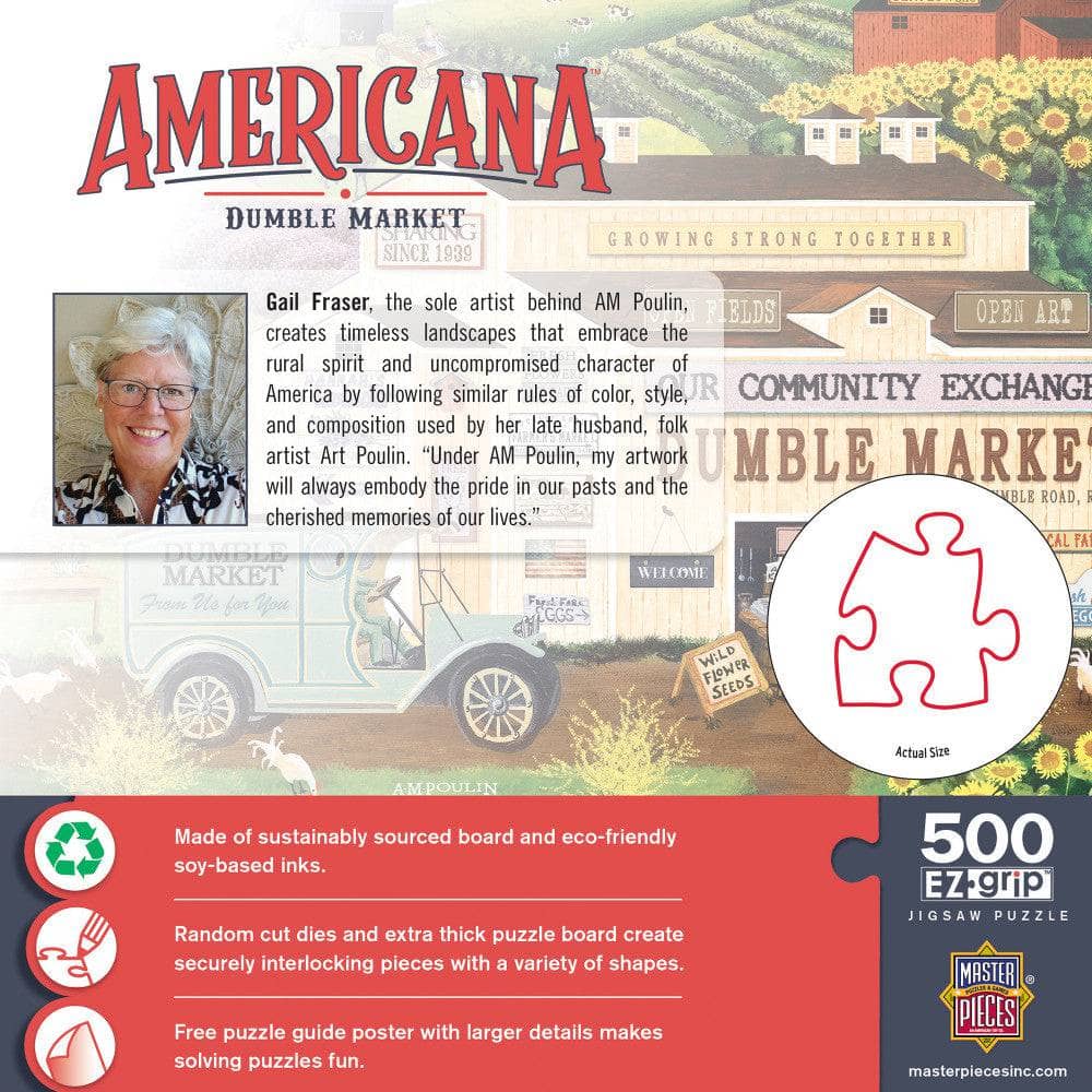 Americana - Dumble Market 500 Piece EZ Grip Jigsaw Puzzle (ONLINE ORDER ONLY)