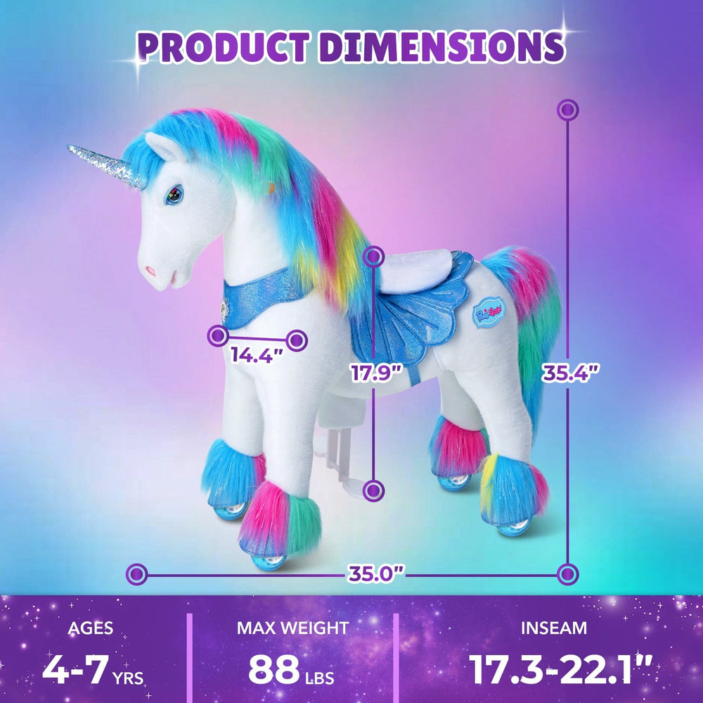 Model Y® Unicorn Ride-On Toy Age 4–7 – Rainbow
