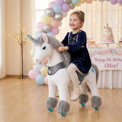 Model Y® Unicorn Ride-On Toy Age 4–7 – Grey