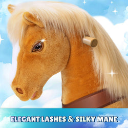 Model Y® Horse Ride-On Toy Age 4–7 – Light Brown