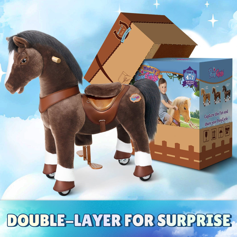 Model Y Chocolate Brown Horse Rideable Toy for Age 4-7 (ONLINE ORDER ONLY)