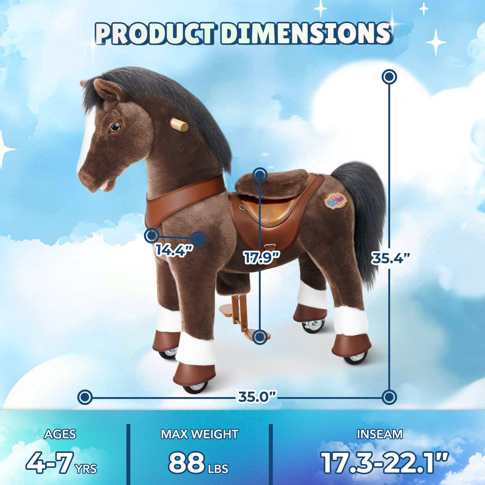 Model Y Chocolate Brown Horse Rideable Toy for Age 4-7 (ONLINE ORDER ONLY)