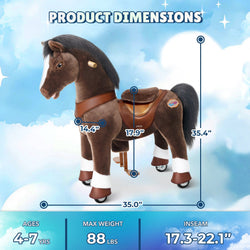 Model Y Chocolate Brown Horse Rideable Toy for Age 4-7 (ONLINE ORDER ONLY)