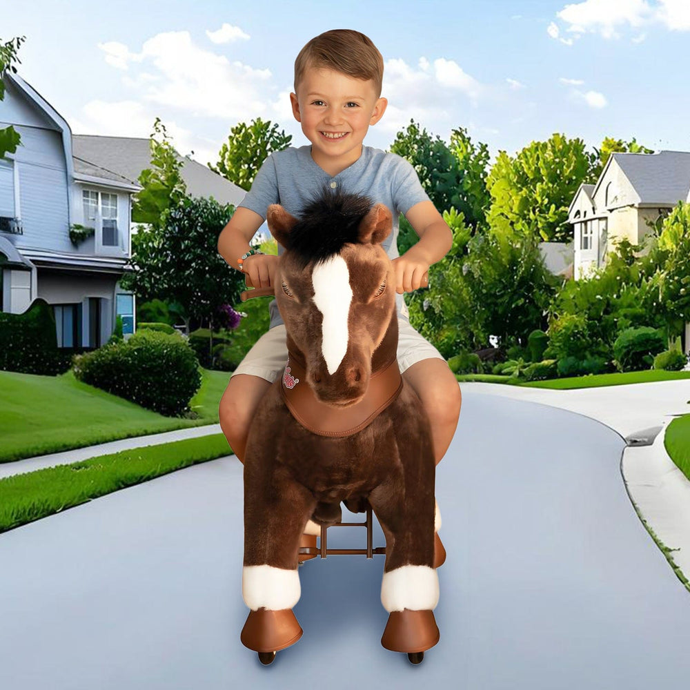 Model Y Chocolate Brown Horse Rideable Toy for Age 4-7 (ONLINE ORDER ONLY)